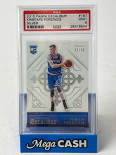 2015 Panini Excalibur Kristaps Porzingis Silver #187 - PSA 9